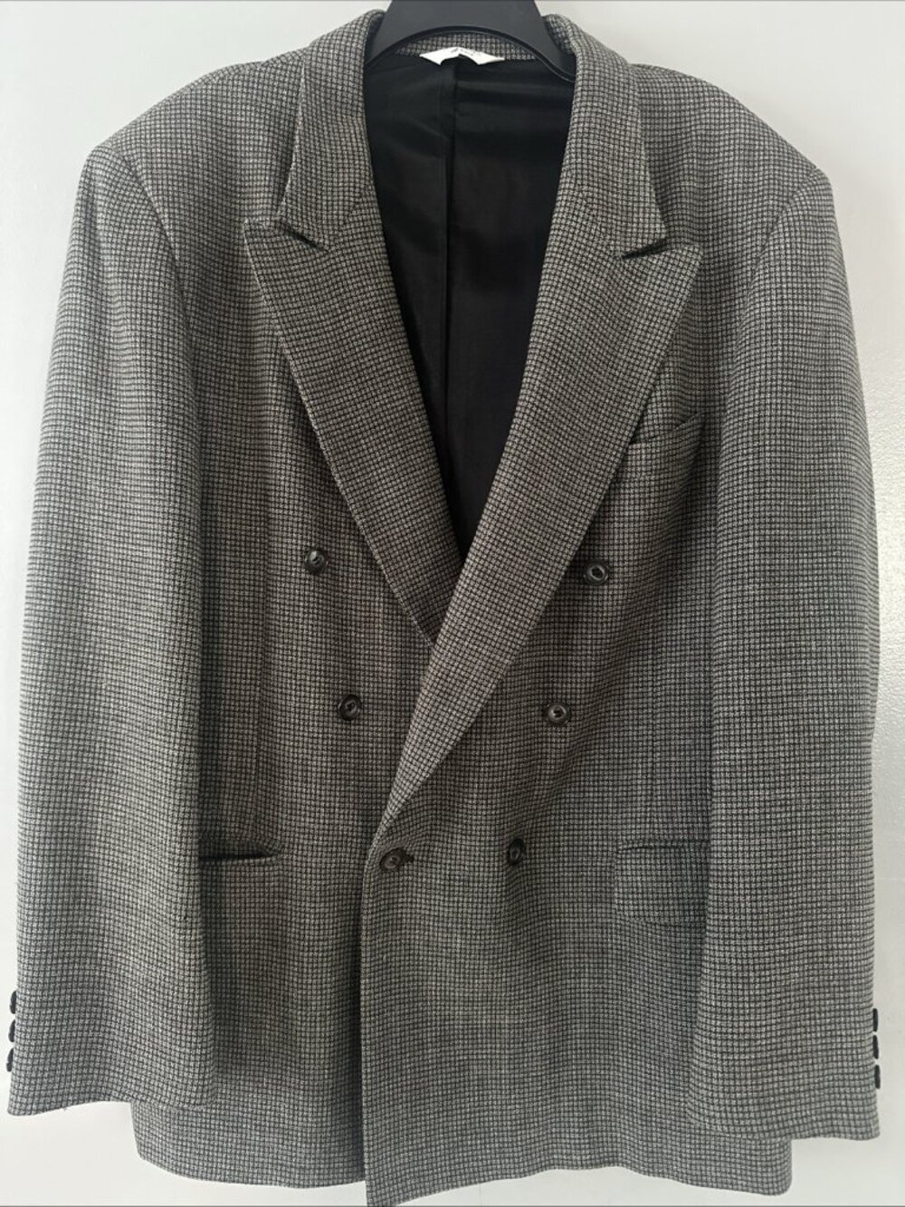 Vintage J riggings Made in the USA Size 44L Sports-coat Houndstooth Plaid Blazer